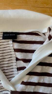 Miou Muse Women's Striped long sleeve collared shirt Small
